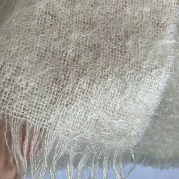 Unbranded Luxurious Rectangle Thin Open Knit Soft Mohair Fringe Scarf 68"x18" - Picture 6 of 9